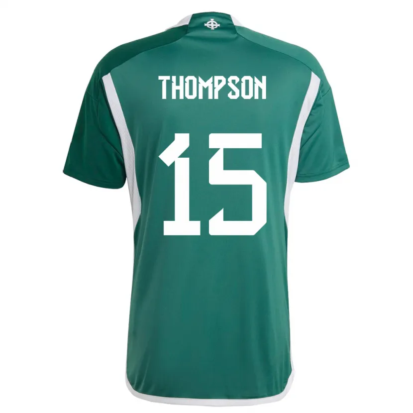 Danxen Kinderen Noord-Ierland Jordan Thompson #15 Groente Thuisshirt Thuistenue 24-26 T-Shirt
