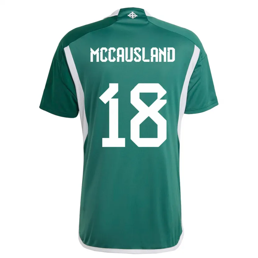 Danxen Kinderen Noord-Ierland Ross Mccausland #18 Groente Thuisshirt Thuistenue 24-26 T-Shirt
