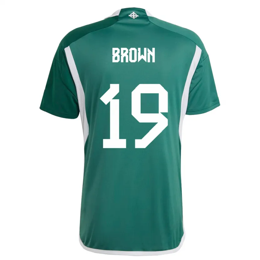 Danxen Kinderen Noord-Ierland Sean Brown #19 Groente Thuisshirt Thuistenue 24-26 T-Shirt
