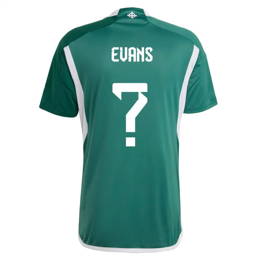 Danxen Kinderen Noord-Ierland Reece Evans #0 Groente Thuisshirt Thuistenue 24-26 T-Shirt