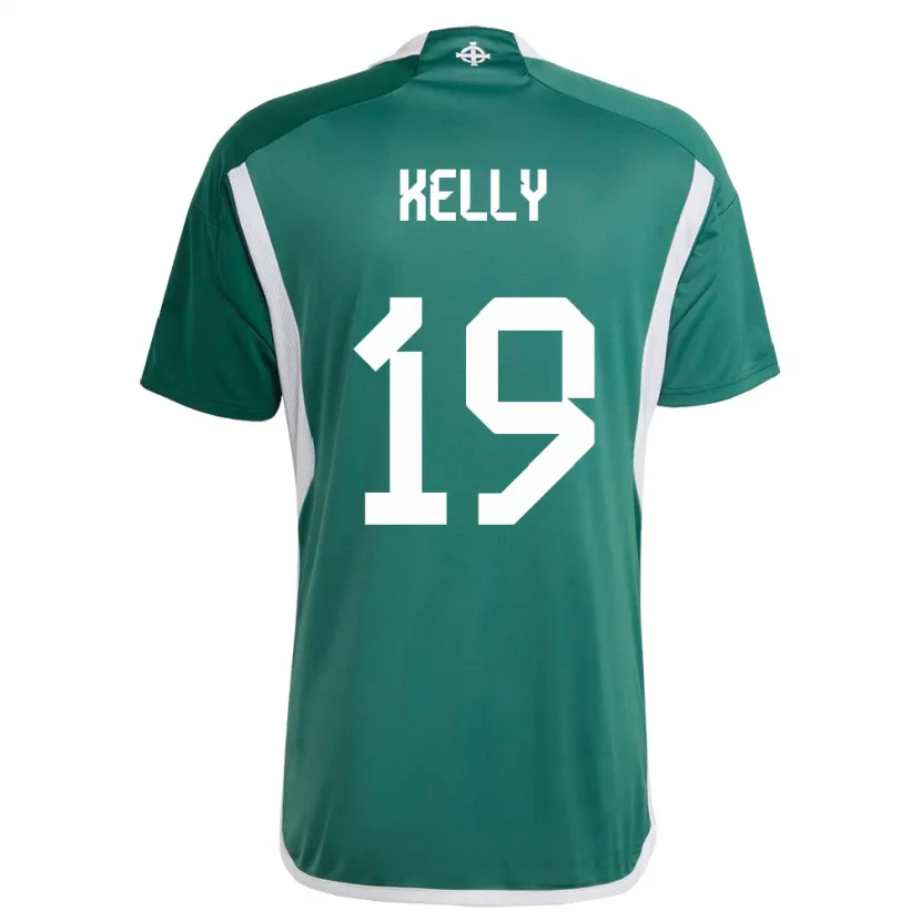 Danxen Kinderen Noord-Ierland Oscar Kelly #19 Groente Thuisshirt Thuistenue 24-26 T-Shirt