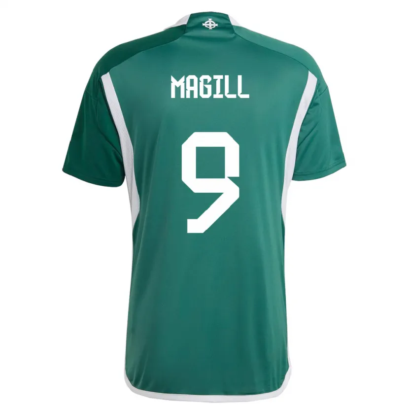 Danxen Kinderen Noord-Ierland Simone Magill #9 Groente Thuisshirt Thuistenue 24-26 T-Shirt