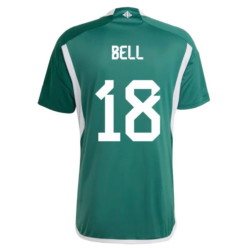 Danxen Kinderen Noord-Ierland Megan Bell #18 Groente Thuisshirt Thuistenue 24-26 T-Shirt