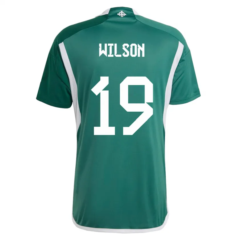 Danxen Kinderen Noord-Ierland Emily Wilson #19 Groente Thuisshirt Thuistenue 24-26 T-Shirt