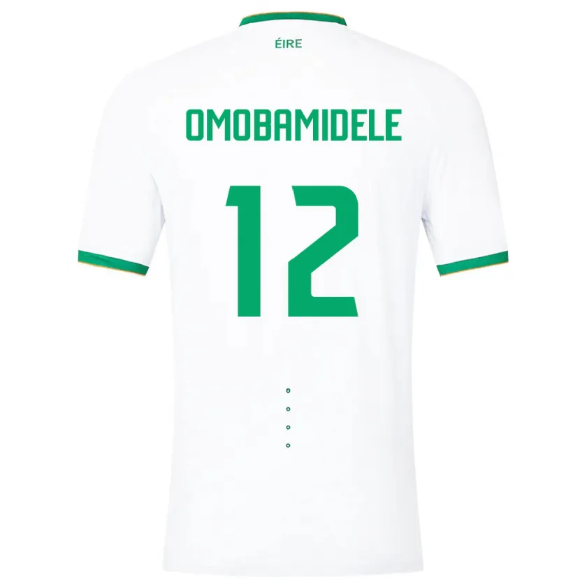 Danxen Kinderen Ierland Andrew Omobamidele #12 Wit Uitshirt Uittenue 24-26 T-Shirt