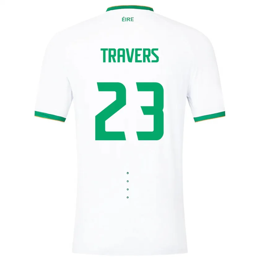 Danxen Kinderen Ierland Mark Travers #23 Wit Uitshirt Uittenue 24-26 T-Shirt