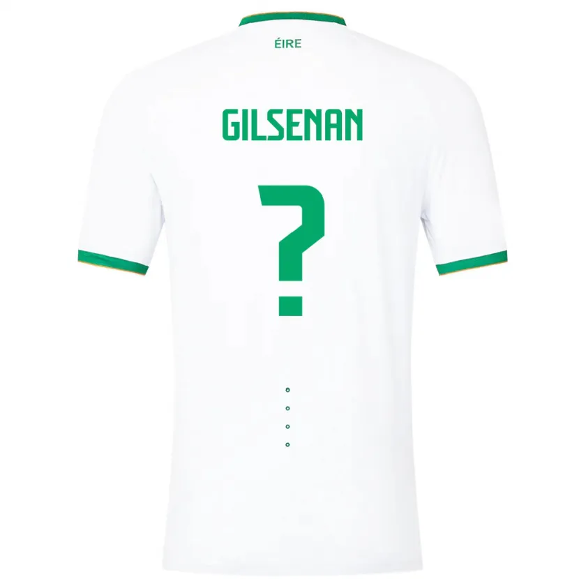 Danxen Kinderen Ierland Zak Gilsenan #0 Wit Uitshirt Uittenue 24-26 T-Shirt