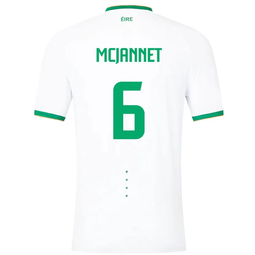 Danxen Kinderen Ierland Ed Mcjannet #6 Wit Uitshirt Uittenue 24-26 T-Shirt