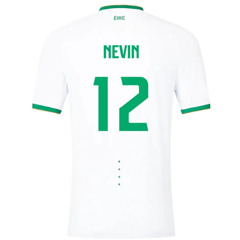Danxen Kinderen Ierland Harry Nevin #12 Wit Uitshirt Uittenue 24-26 T-Shirt