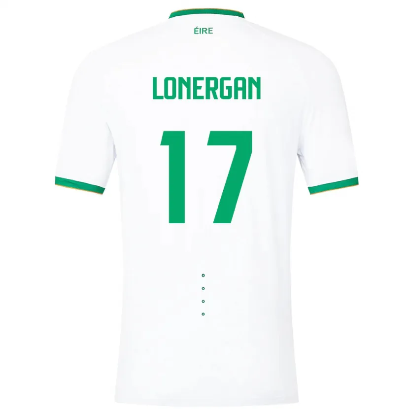 Danxen Kinderen Ierland Tom Lonergan #17 Wit Uitshirt Uittenue 24-26 T-Shirt