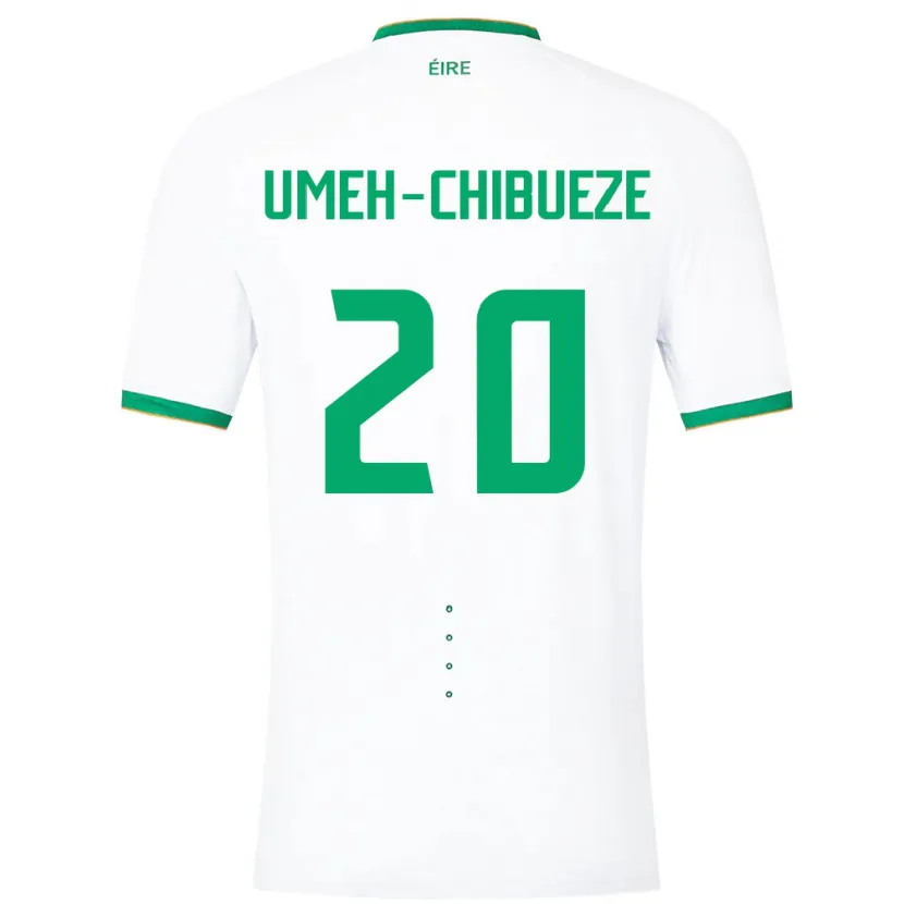 Danxen Kinderen Ierland Franco Umeh-Chibueze #20 Wit Uitshirt Uittenue 24-26 T-Shirt