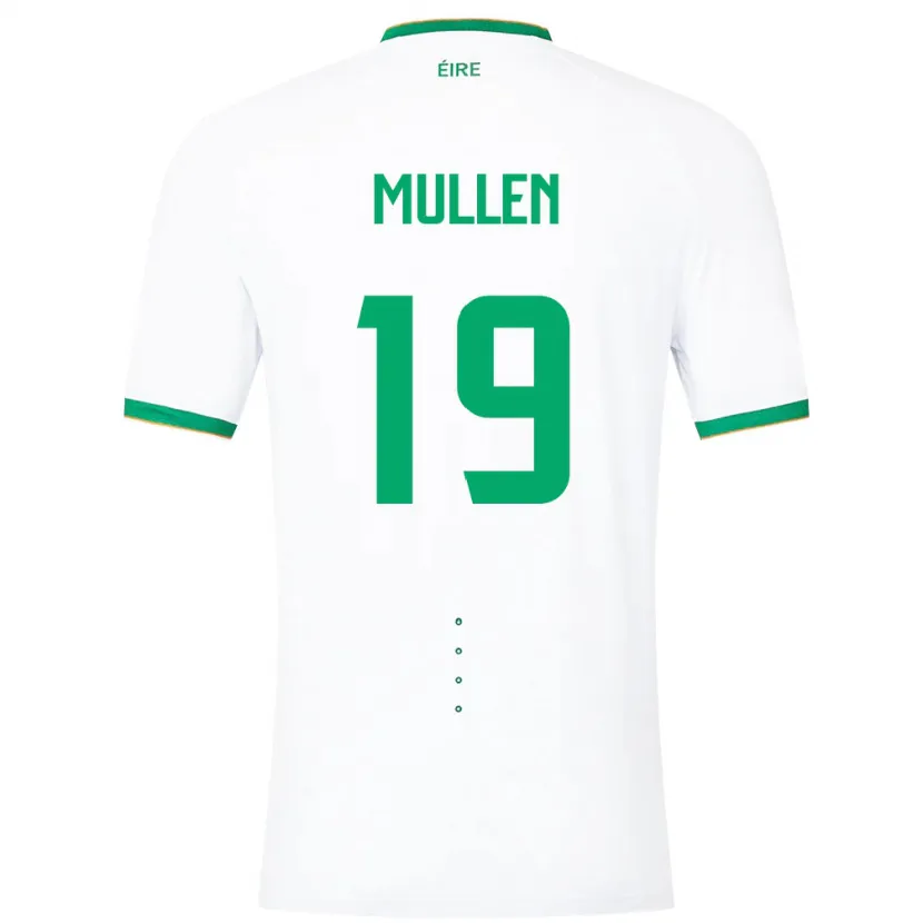 Danxen Kinderen Ierland Senan Mullen #19 Wit Uitshirt Uittenue 24-26 T-Shirt