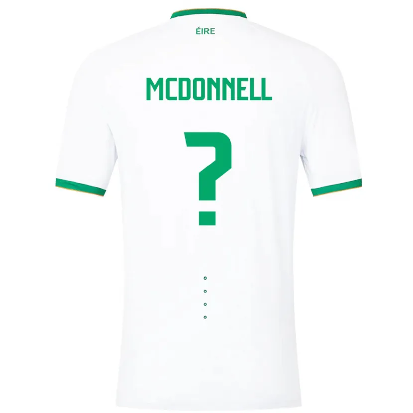 Danxen Kinderen Ierland Grady Mcdonnell #0 Wit Uitshirt Uittenue 24-26 T-Shirt