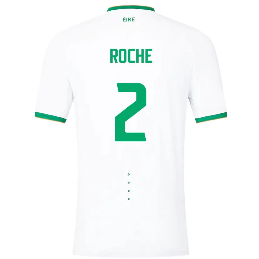Danxen Kinderen Ierland James Roche #2 Wit Uitshirt Uittenue 24-26 T-Shirt