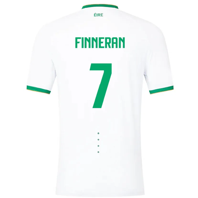 Danxen Kinderen Ierland Rory Finneran #7 Wit Uitshirt Uittenue 24-26 T-Shirt