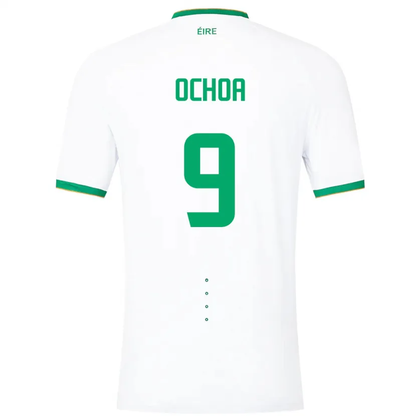 Danxen Kinderen Ierland Aarón Ochoa #9 Wit Uitshirt Uittenue 24-26 T-Shirt