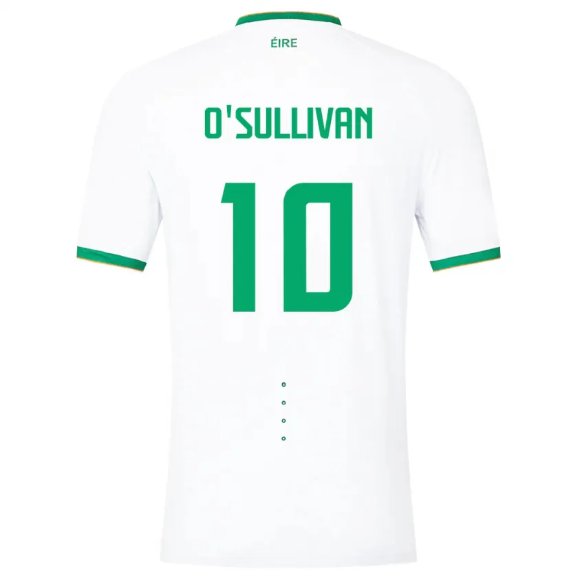 Danxen Kinderen Ierland Denise O'sullivan #10 Wit Uitshirt Uittenue 24-26 T-Shirt