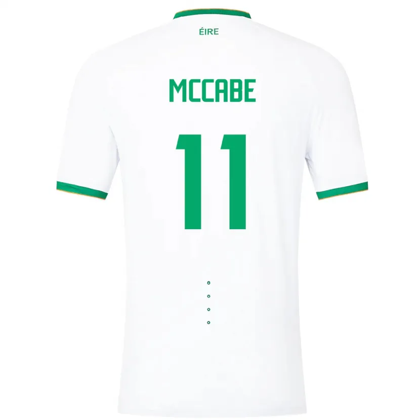 Danxen Kinderen Ierland Katie Mccabe #11 Wit Uitshirt Uittenue 24-26 T-Shirt
