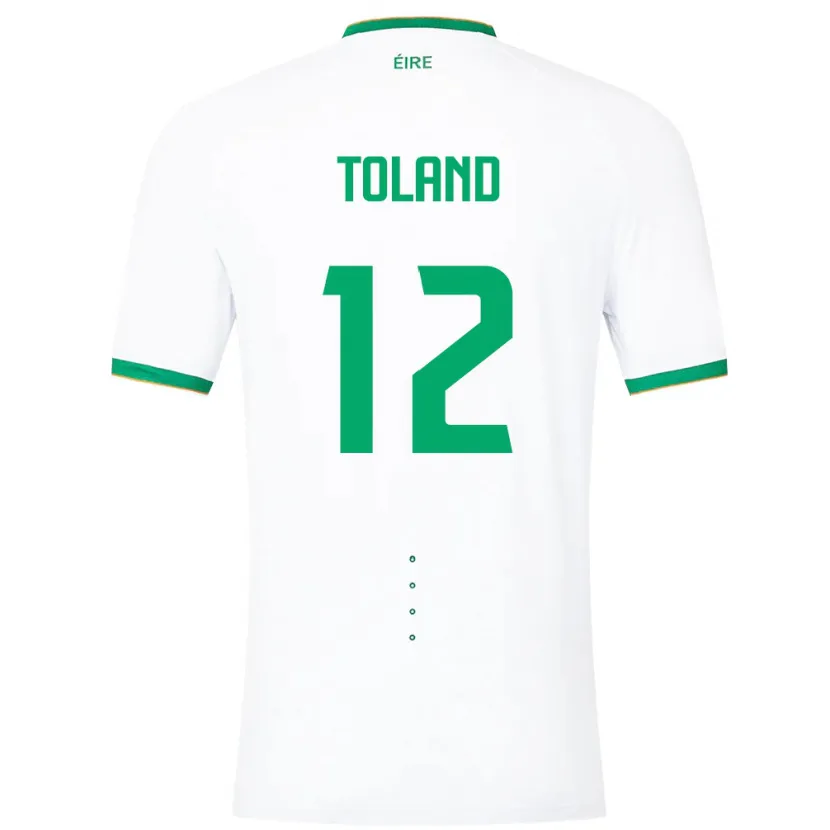 Danxen Kinderen Ierland Tyler Toland #12 Wit Uitshirt Uittenue 24-26 T-Shirt