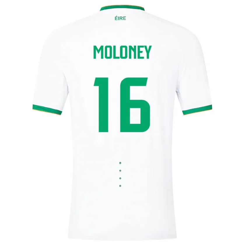 Danxen Kinderen Ierland Grace Moloney #16 Wit Uitshirt Uittenue 24-26 T-Shirt