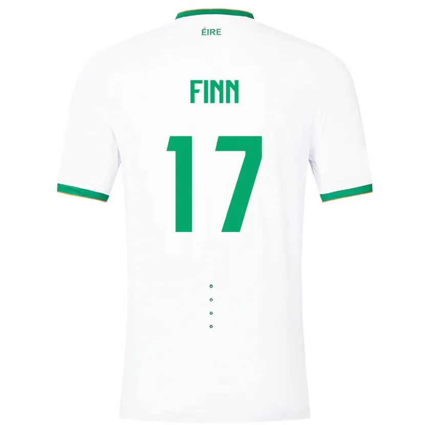 Danxen Kinderen Ierland Jamie Finn #17 Wit Uitshirt Uittenue 24-26 T-Shirt