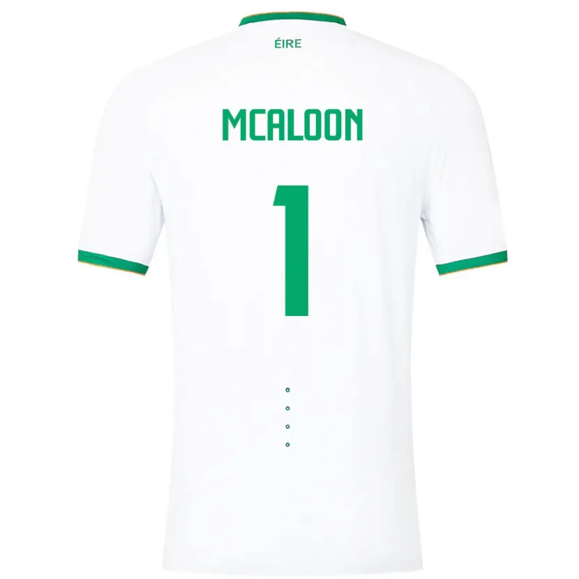 Danxen Kinderen Ierland Naoisha Mcaloon #1 Wit Uitshirt Uittenue 24-26 T-Shirt