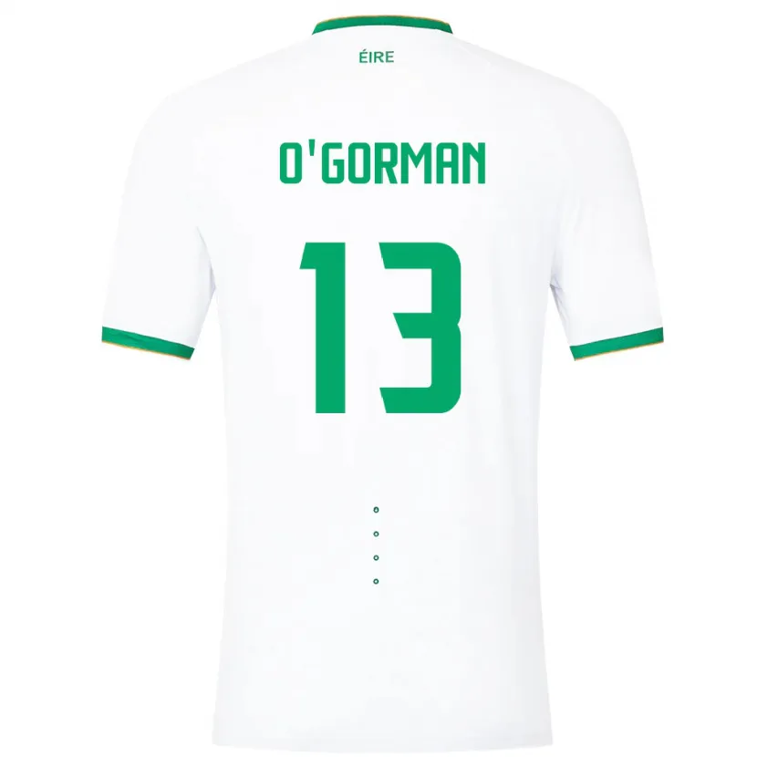 Danxen Kinderen Ierland Áine O'gorman #13 Wit Uitshirt Uittenue 24-26 T-Shirt