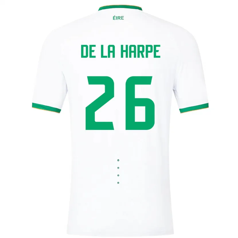 Danxen Kinderen Ierland Deborah-Anne De La Harpe #26 Wit Uitshirt Uittenue 24-26 T-Shirt