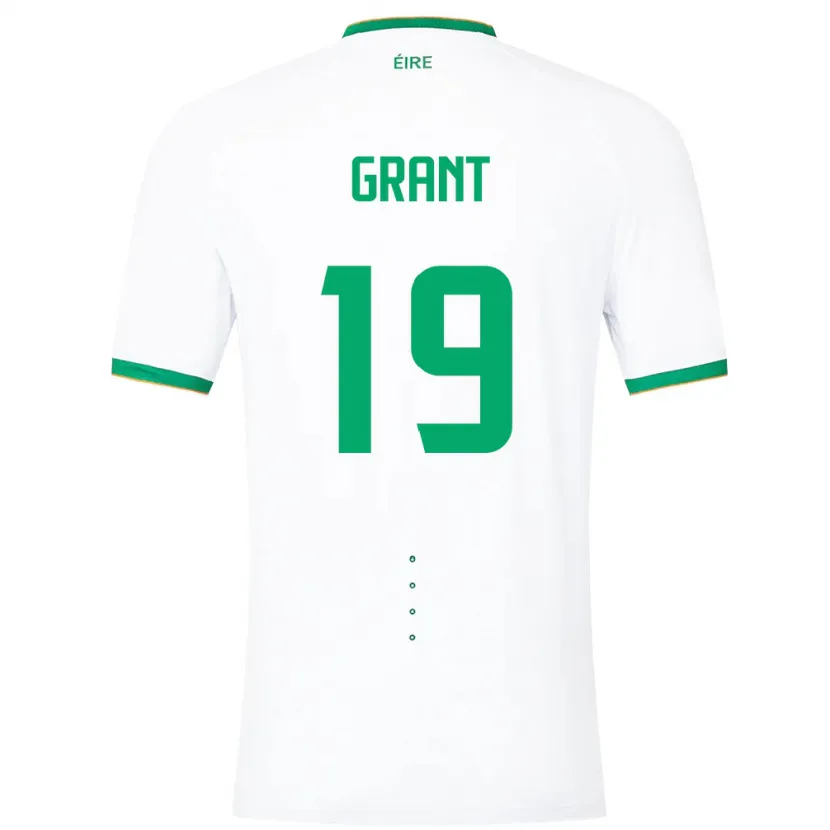 Danxen Kinderen Ierland Ciara Grant #19 Wit Uitshirt Uittenue 24-26 T-Shirt