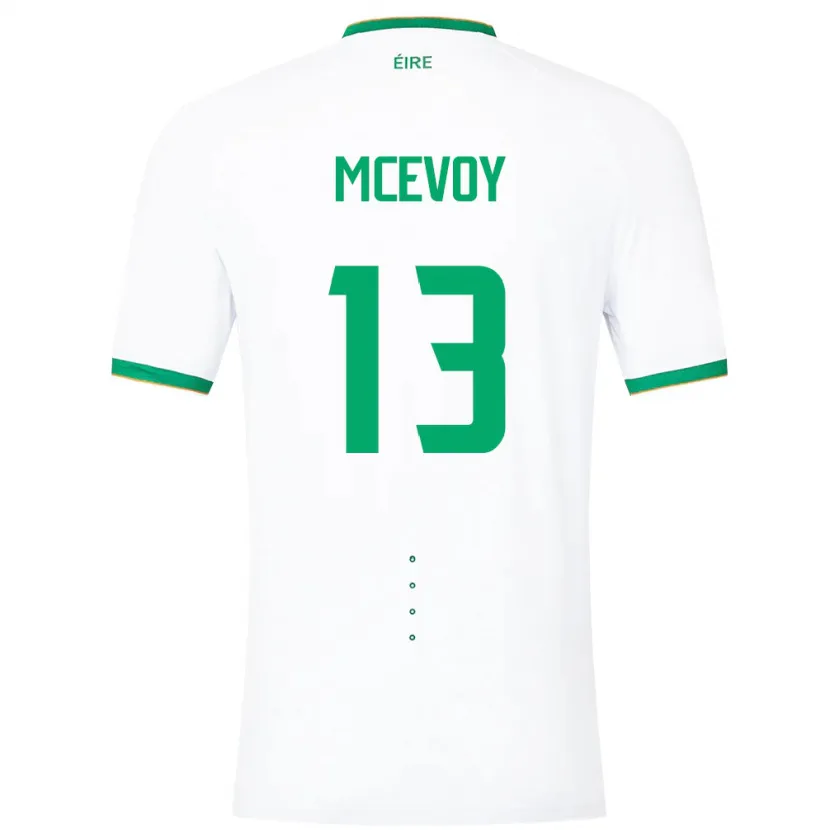 Danxen Kinderen Ierland Alannah Mcevoy #13 Wit Uitshirt Uittenue 24-26 T-Shirt