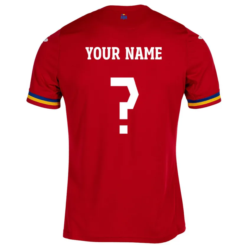 Danxen Kinderen Roemenië Uw Naam #0 Rood Uitshirt Uittenue 24-26 T-Shirt