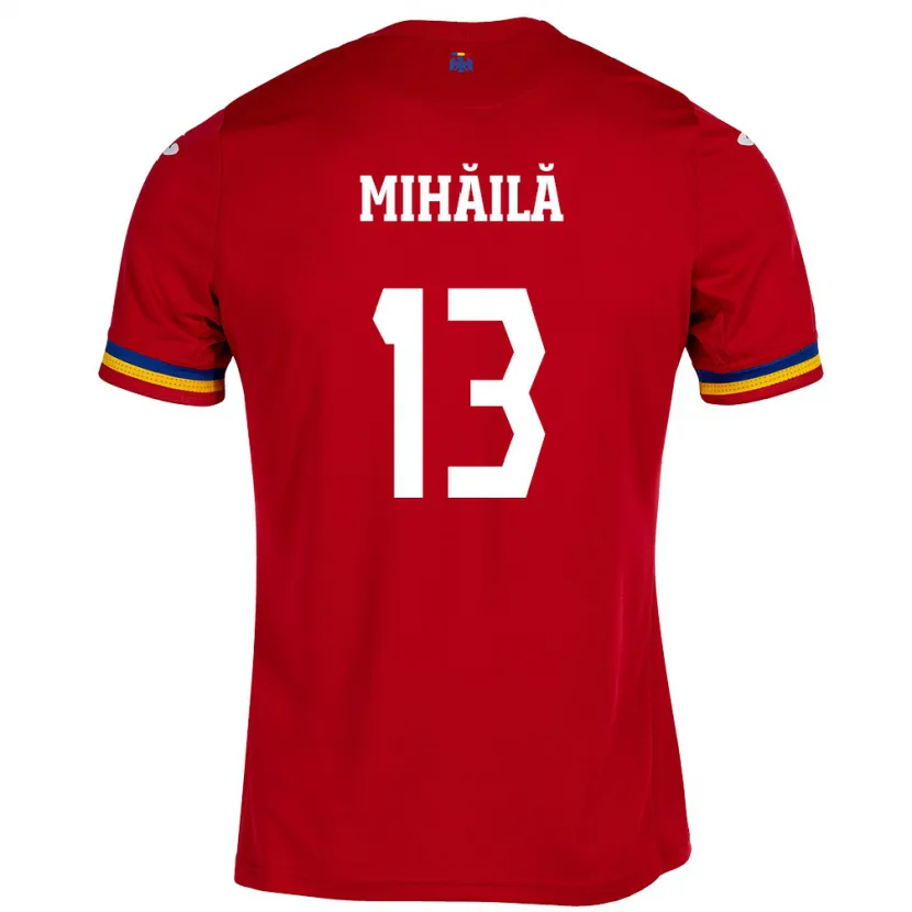 Danxen Kinderen Roemenië Valentin Mihăilă #13 Rood Uitshirt Uittenue 24-26 T-Shirt