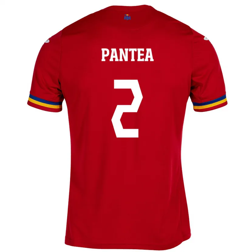 Danxen Kinderen Roemenië Alexandru Pantea #2 Rood Uitshirt Uittenue 24-26 T-Shirt