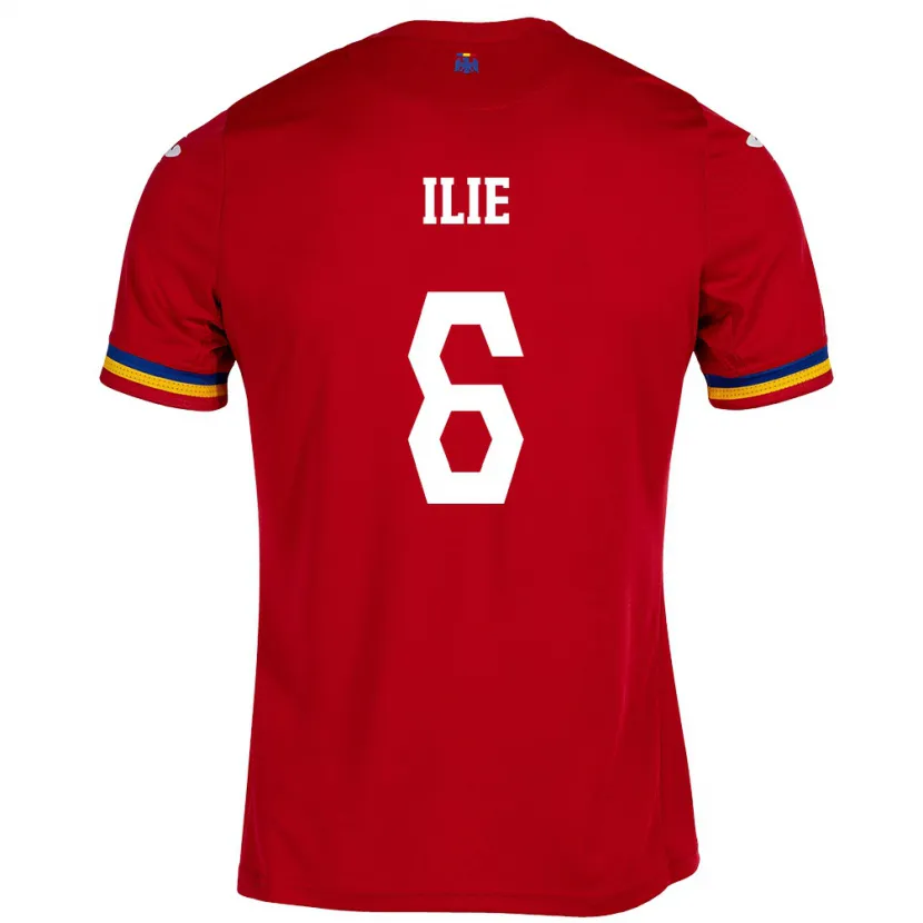 Danxen Kinderen Roemenië Matei Ilie #6 Rood Uitshirt Uittenue 24-26 T-Shirt