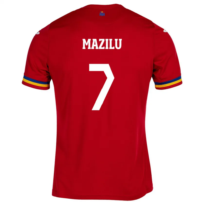 Danxen Kinderen Roemenië Adrian Mazilu #7 Rood Uitshirt Uittenue 24-26 T-Shirt