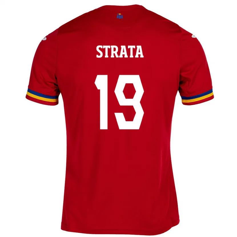 Danxen Kinderen Roemenië Tony Strata #19 Rood Uitshirt Uittenue 24-26 T-Shirt