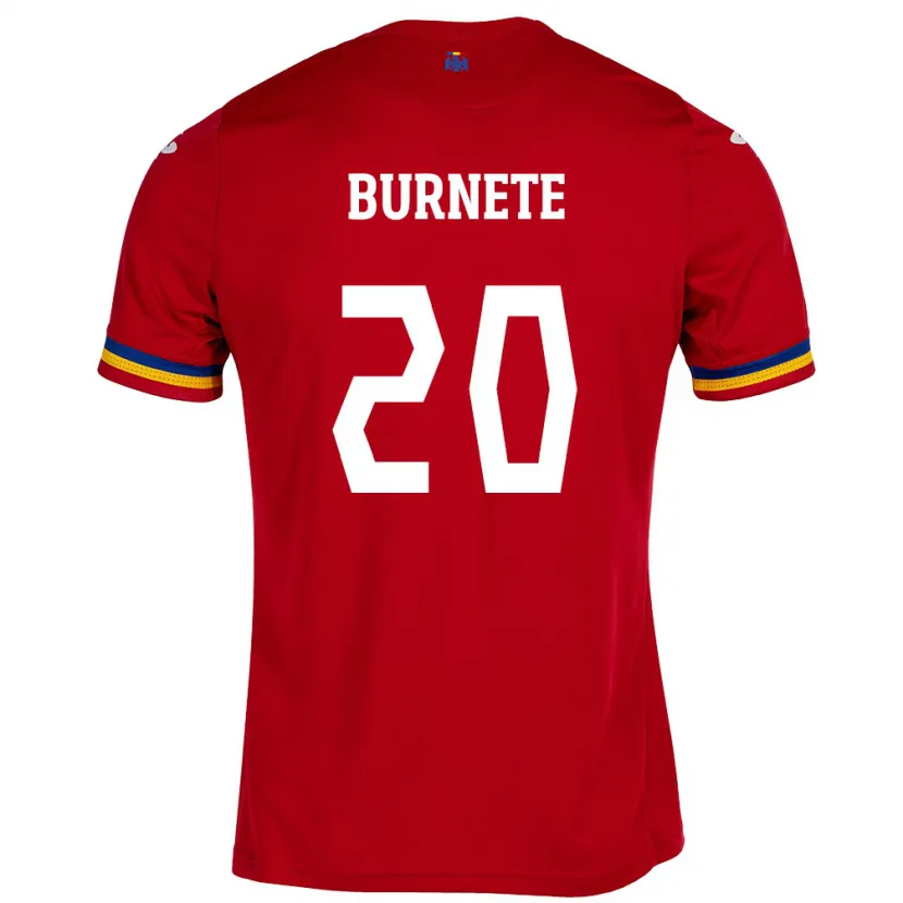 Danxen Kinderen Roemenië Rareș Burnete #20 Rood Uitshirt Uittenue 24-26 T-Shirt