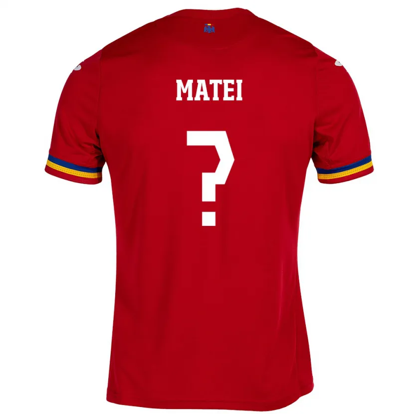 Danxen Kinderen Roemenië David Matei #0 Rood Uitshirt Uittenue 24-26 T-Shirt