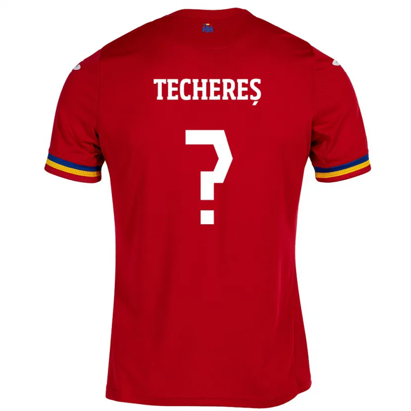 Danxen Kinderen Roemenië Alin Techereș #0 Rood Uitshirt Uittenue 24-26 T-Shirt