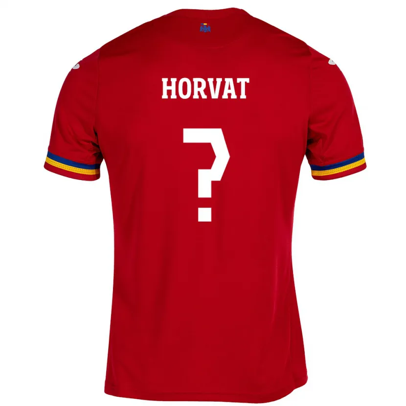 Danxen Kinderen Roemenië Eneas Horvat #0 Rood Uitshirt Uittenue 24-26 T-Shirt