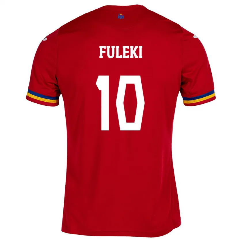 Danxen Kinderen Roemenië Samuel Fuleki #10 Rood Uitshirt Uittenue 24-26 T-Shirt