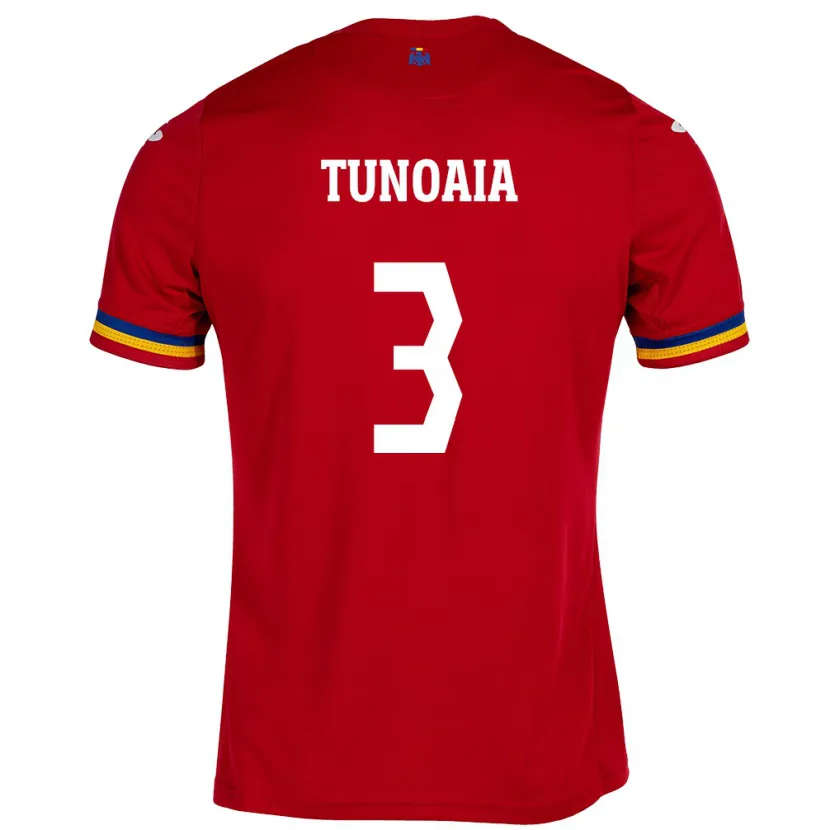 Danxen Kinderen Roemenië Alexandra Tunoaia #3 Rood Uitshirt Uittenue 24-26 T-Shirt