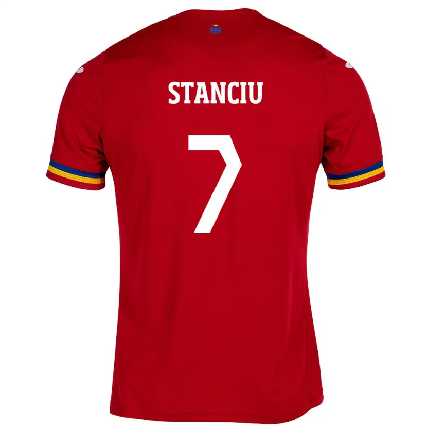 Danxen Kinderen Roemenië Ana Maria Stanciu #7 Rood Uitshirt Uittenue 24-26 T-Shirt