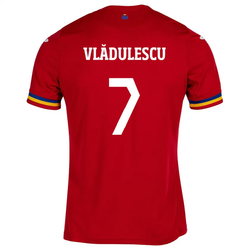 Danxen Kinderen Roemenië Ana Maria Vlădulescu #7 Rood Uitshirt Uittenue 24-26 T-Shirt