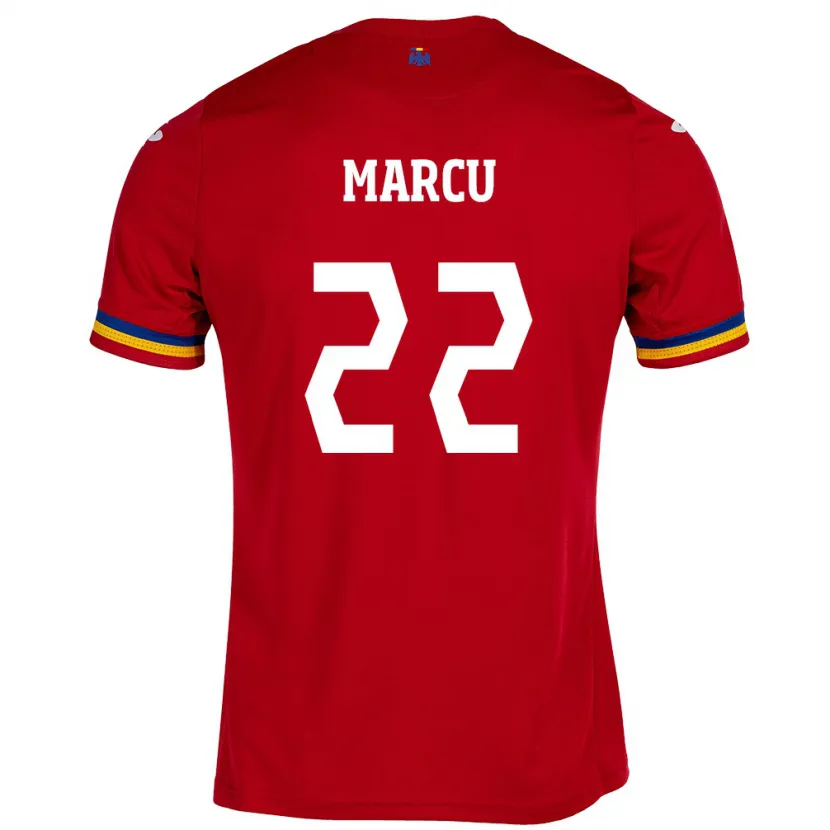 Danxen Kinderen Roemenië Carmen Marcu #22 Rood Uitshirt Uittenue 24-26 T-Shirt
