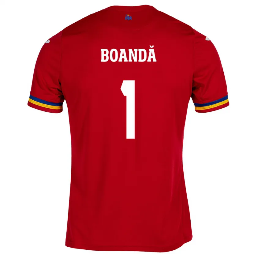 Danxen Kinderen Roemenië Lavinia Boandă #1 Rood Uitshirt Uittenue 24-26 T-Shirt