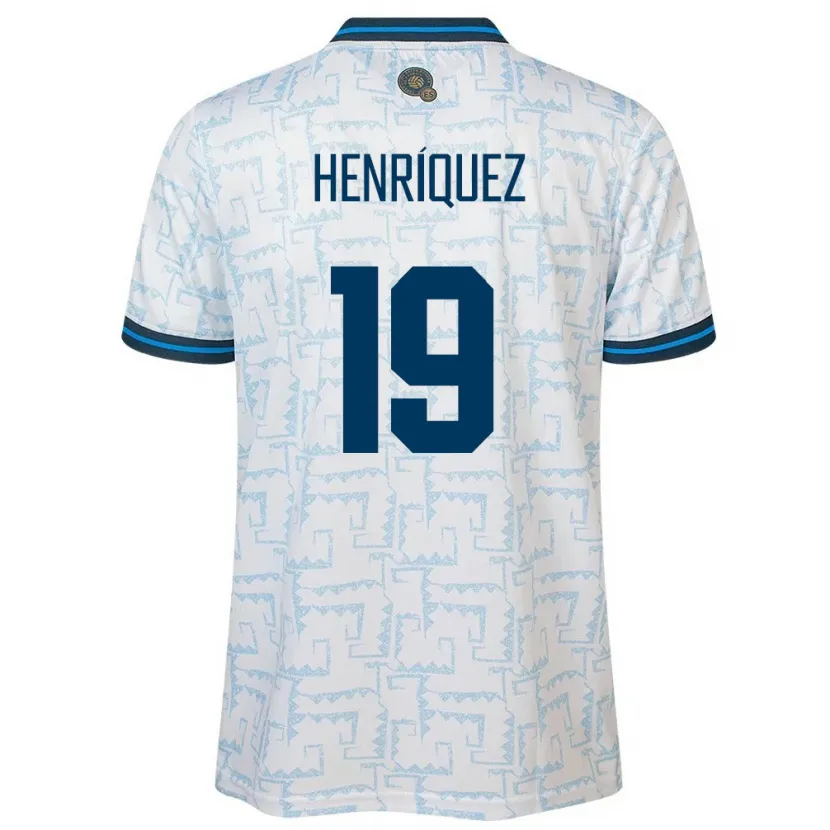 Danxen Kinderen El Salvador Alejandro Henríquez #19 Wit Uitshirt Uittenue 24-26 T-Shirt