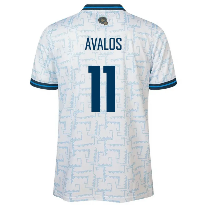 Danxen Kinderen El Salvador Raúl Ávalos #11 Wit Uitshirt Uittenue 24-26 T-Shirt