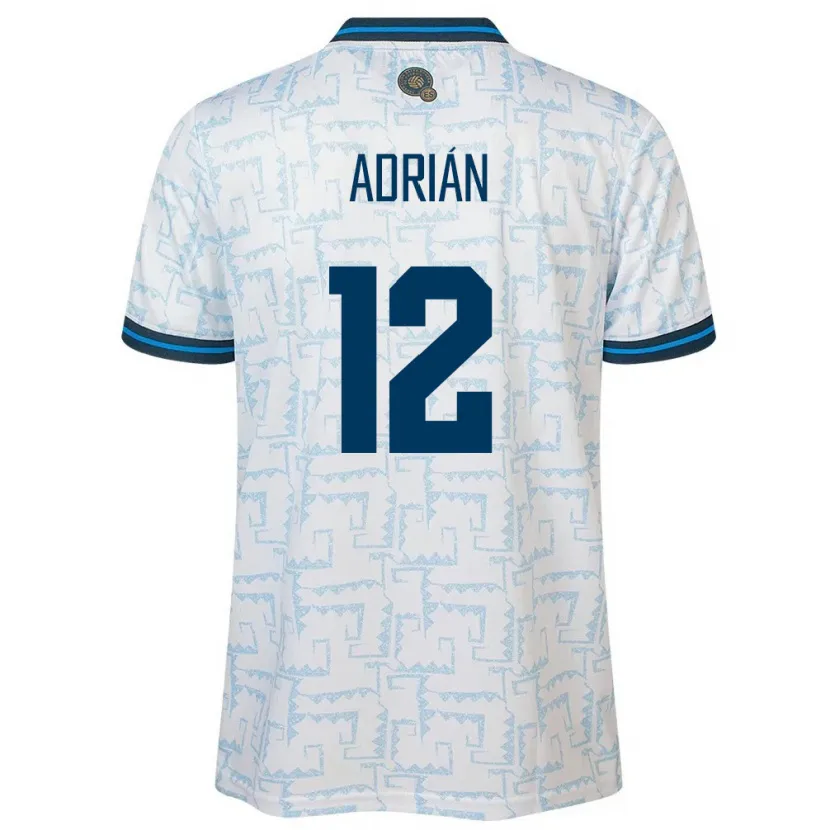 Danxen Kinderen El Salvador Adrián Aguilar #12 Wit Uitshirt Uittenue 24-26 T-Shirt