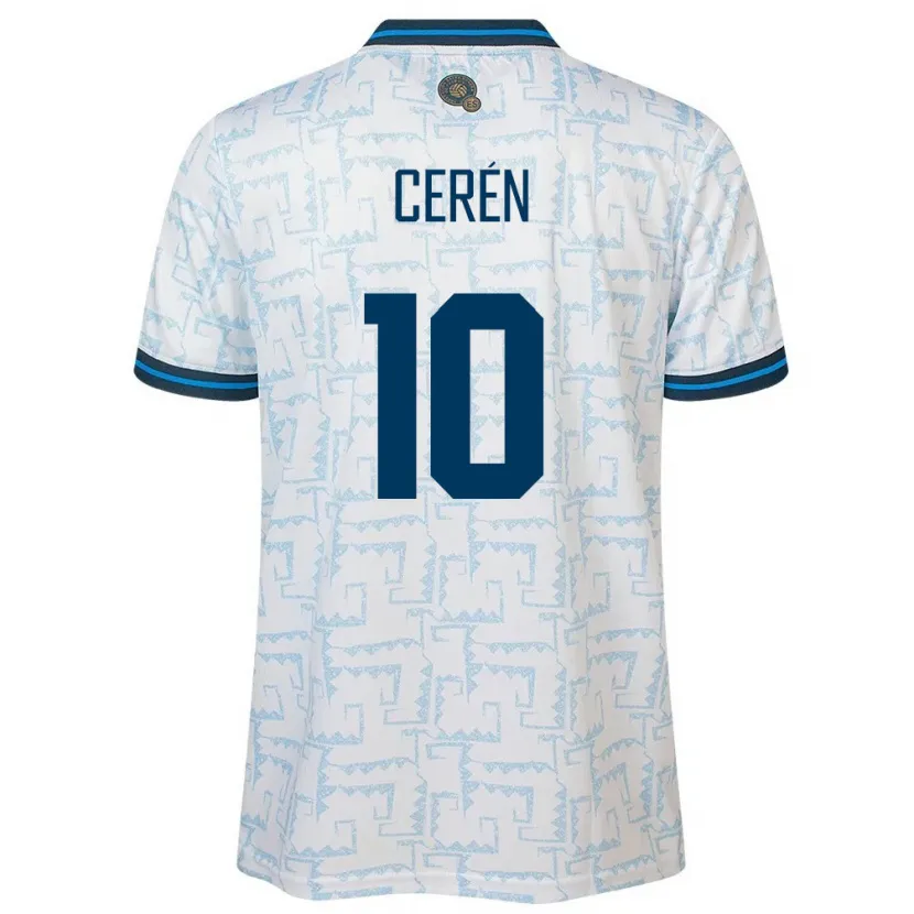 Danxen Kinderen El Salvador Brenda Cerén #10 Wit Uitshirt Uittenue 24-26 T-Shirt